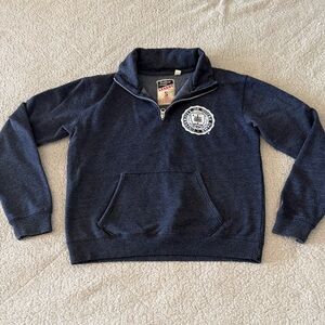 Triblend Sweats Notre Dame Classic Navy Half-Zip Sweatshirt Small